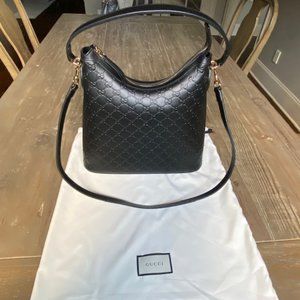 Gucci Guccissima Black Shoulder Bag